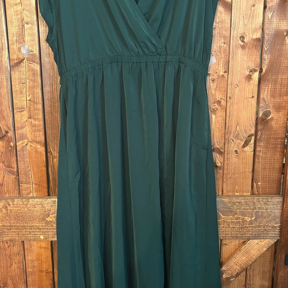 Elegant Green Short sleeve Dress